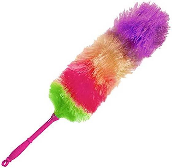 Beautiful Rainbow Feather Duster Cleaning Brush in Multi Colors
