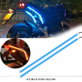 2Pcs Motorcycle Turn Signal Lamp LED Daytime Running Lights Tail Light DRL Waterproof Decoration Strip Motor Brake Flowing Light.