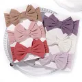 3Pcs/Set Headband For Baby Girls Bows Elastic Knotted Soft Hair Band Knitted Kids Headwear Newborn Turban Hair Accessories Gifts. 