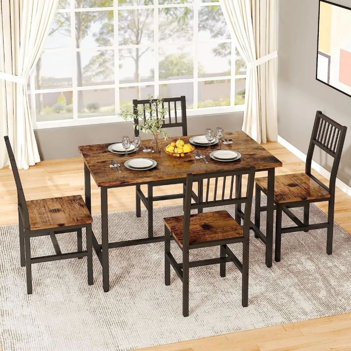 5Pcs%20Metal%20Frame%20%20Dining%20Table%20Set%204%20Chairs%20Modern%20set%20for%20Restaurant%20Home%20Luxury%20Dining%20Table%20Set%20-%20Image%202