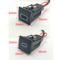 12V Red LED Car Socket Charger Dual USB PD Type C Port Phone Chargers Power Adapter For VW Golf 6 MK6 Jetta 5 MK5. 