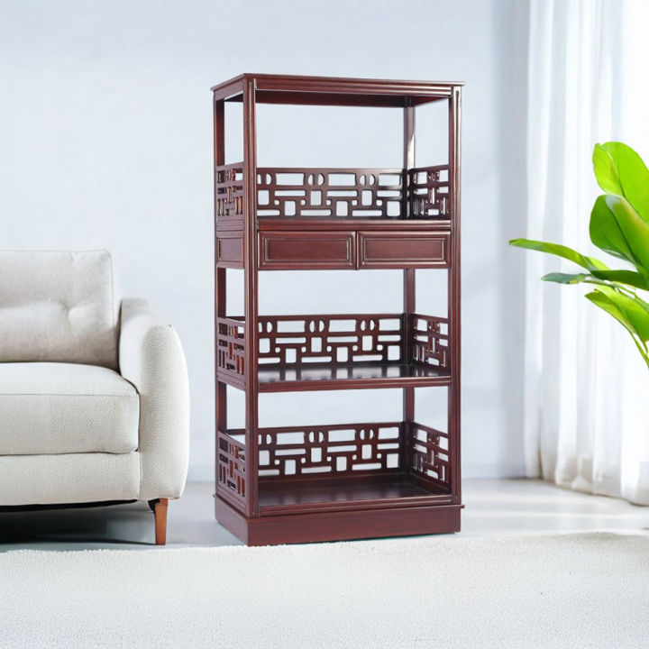 3 Step wood stylish rack RC-8569 Malaysiyan Process Wood