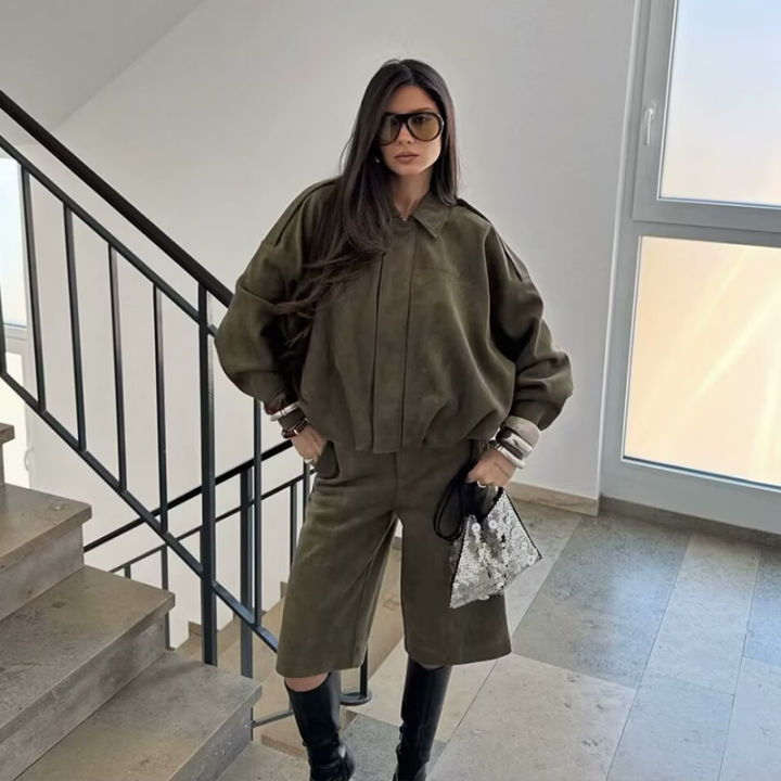 Women%20High%20waisted%20Casual%20Shorts%20And%20Fashion%20Loose%20Long%20Sleeve%20Jackets%20Coats%20Female%20Two%20Piece%20Sets%20Women%20Outfit%20-%20Image%204