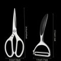 PLYS Long Blade Heavy-Duty Scissors Stainless Steal Sharp Multi All-Steel Chicken Bone Scissor Effortless Bone Cutting. 