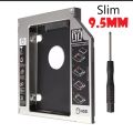 9.5mm SATA HDD caddy, which is a device used to install a second hard drive or SSD in a laptop's optical drive bay. . 