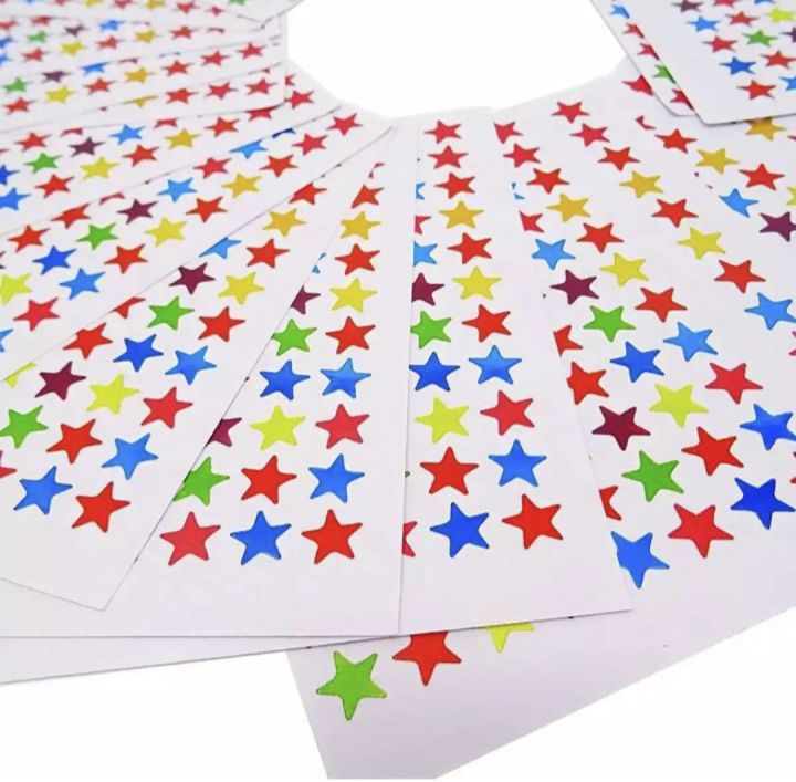 Pack of 5 sheets • Multicolor Star stickers for kids• Mini Amazing ...