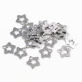30pc/lot Hollow Charms 316 Stainless Steel five-pointed star Hollow Cute for necklace pendant charms diy jewelry making.