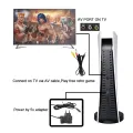 GS5 Video Game Console Mini TV Handheld Game Console Wired Gamepads Video Game 300 Retro Game HD Output Two-player for PS1 Etc. 