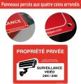 Panneau De Signalisation Aluminium,Alarme Vidéo,Accès Interdit Propriété Privée,Attention Sortie de Véhicules,Chiens Guides Sign. 