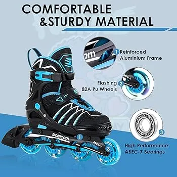 Papaison%20Roller%20Skates%20Blades%20With%20Safety%20Gears%20Kids%20-%20Image%203