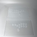 Arcade Controller DIY Panel FightBox Custom Panel F Series 35cm x 20cm Hitbox Style Transparent Glossy Frosted Panel with Screws.