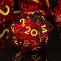 Handmade D&D Dice, Sharp Edged Resin Dice Set DND, 7pcs Polyhedral Dungeon and Dragon Dice for Role Playing D20 D12 D10 D8 D6 D4. 
