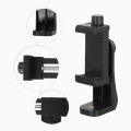 Double Nut Multifuction 360 Degree Rotating Tripod Mobile Phone Holder Mount Stand Chip Adapter Adjustable Clamp Smartphones Base. 