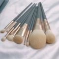 Blue Bridge 10 pieces makeup brush set beginner brush Cangzhou powder brush eye shadow brush foundation make-up brush animal hair worker. 