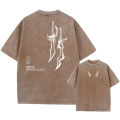 Harajuku Vintage Tshirt Streetwear Japanese Anime Graphic Print Washed Short Sleeve Oversized T-Shirt Men Casual Tees Top Unisex. 