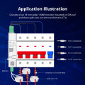 Zemismart 120A Zigbee RS485 Smart Energy Meter 3 Phase Power Monitor Work with Tuya Withdrawable Split-core CTs 120V 240V. 