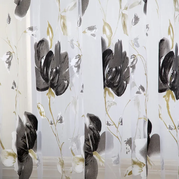 Flower%20Blossoms%20Black%20Tulle%20Curtains%20For%20Living%20Room%20Bedroom%20Decoration%20Chiffon%20Sheer%20Voile%20Kitchen%20Window%20Curtain%20-%20Image%203