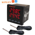 WIFI Dual Temperature Sensor Controller Tuya Thermometer Thermostat with 2 External Probe Boiler Water Heater Freezer Smartlife.