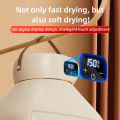 Portable Electric Dryer Multifunctional Dryer Foldable Timed Fast Drying Low-noise Warm Air Heating Clothing Care Mini Dryer. 