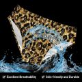 Golden Leopard Print  Men's Swimming Trunks  Bikini Swimsuit Comfortable Fashion Beach Surf Shorts Men's Briefs Swimwear. 