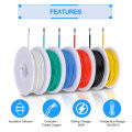 18 AWG Stranded Electrical Wire 18 Gauge Tinned Copper Wires Flexible Silicone Electric Hookup Wire Kit 16.4ft/5m Each Colors. 