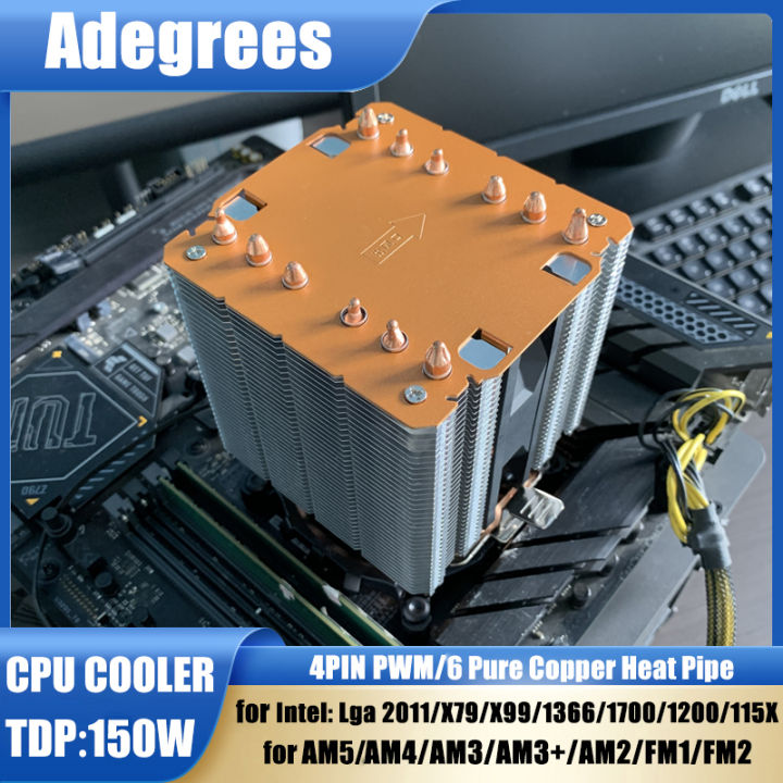 CPU Air Cooler PC Procesor Radiator 4 Heat Pipes for Intel LGA 1700 ...
