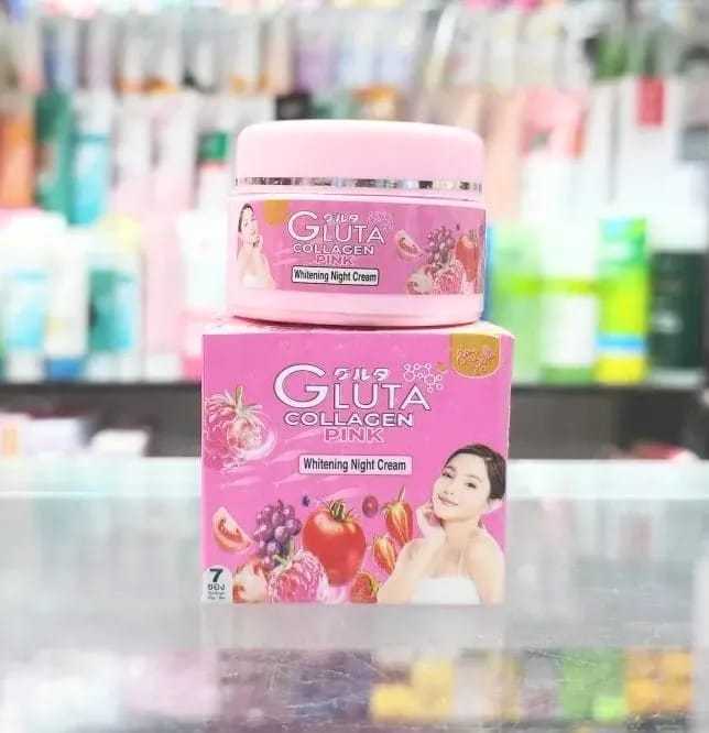 Gluta Collagen Pink Whitening Night Cream