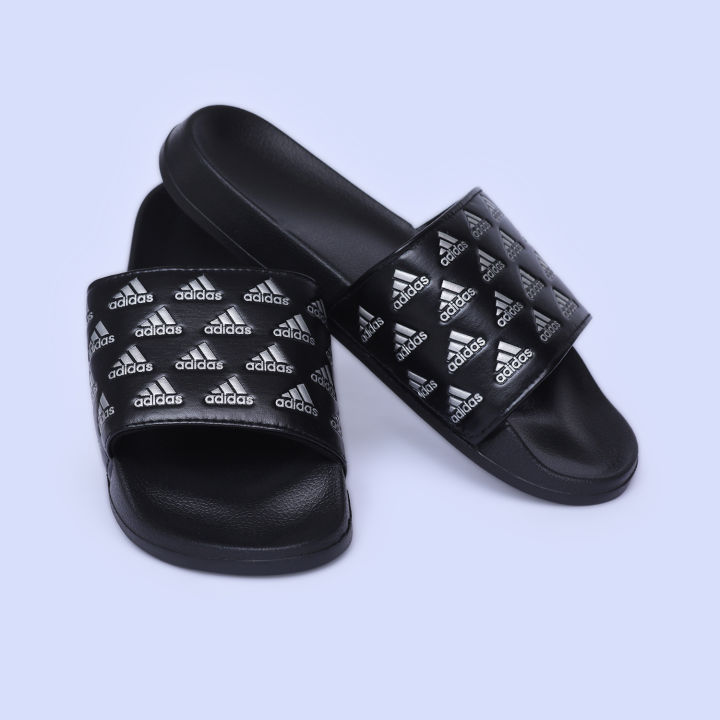 Mens%20Premium%20Slide%20Sandals%20%E2%80%93%20Black%20with%20Iconic%20Triple%20Stripe%20Logo%20-%20Image%202
