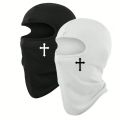Breathable Black Cross Balaclava Full Face Ski Mask Perfect for Bicycle, Motorcycling, Hiking, Skiing Outdoor Sports Tool.