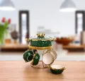 Fancy Soup Set 15 Pcs With Golden Stand. 
