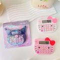 Sanrio Anime Hello Kitty Kawaii Cat Head Calculator Cinnamoroll Kuromi My Melody Convenient Mini Computer Cute Girly Heart. 