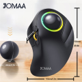 Jomaa RGB Backlit Trackball Mouse Control for Gaming Bluetooth Right Hand Vertical Trackball Mouse for Gamer Windows Mac. 