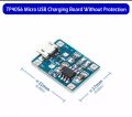 Pack of 2,TP4056 lithium ion battery charging module, Micro USB interface. 