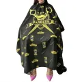 【Hot sales】1pc Salon Barber Cape with Neck Dusting Brush - Professional Hair Cutting Cape for Stylists and Barbers. 