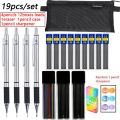 Anti Slip Soft Set Grip Handle Metal Mechanical Pencil 0.5/0.7/0.9/2.0mm Activity Automatic Pencil Drawing Sketching Writing. 
