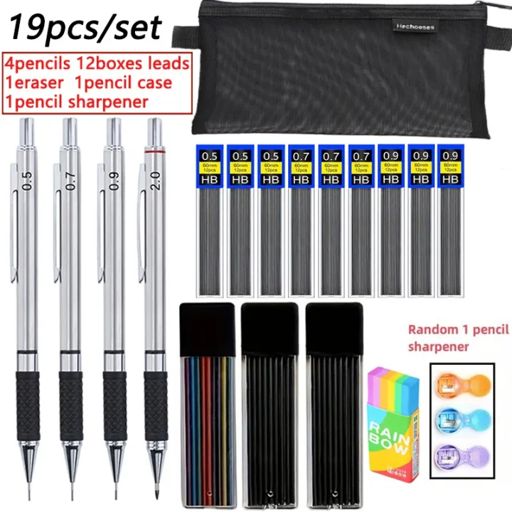 Anti%20Slip%20Soft%20Set%20Grip%20Handle%20Metal%20Mechanical%20Pencil%200.5/0.7/0.9/2.0mm%20Activity%20Automatic%20Pencil%20Drawing%20Sketching%20Writing%20-%20Image%207