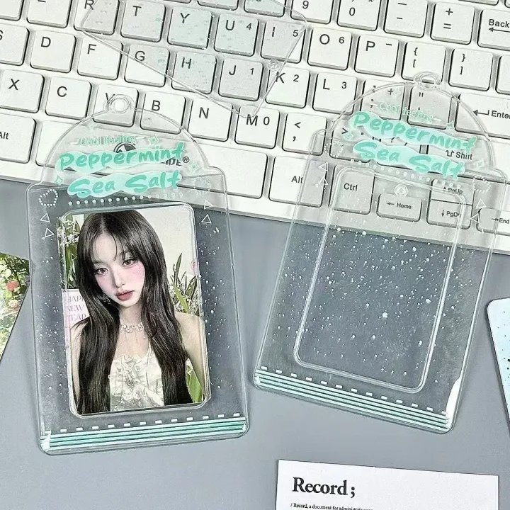 2pcs%20Korean%20Style%20Sea%20Salt%20PVC%203%20Inch%20%20Polaroid%20Photocard%20Display%20Pendant%20Card%20Holder%20-%20Image%202