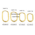 LUXUKISSKIDS Fashion Oval Hoop Earrrings Stainless Steel Elliptic Shape Silver/Gold Color 20MM Big Round Clips Smooth Mental Ear.
