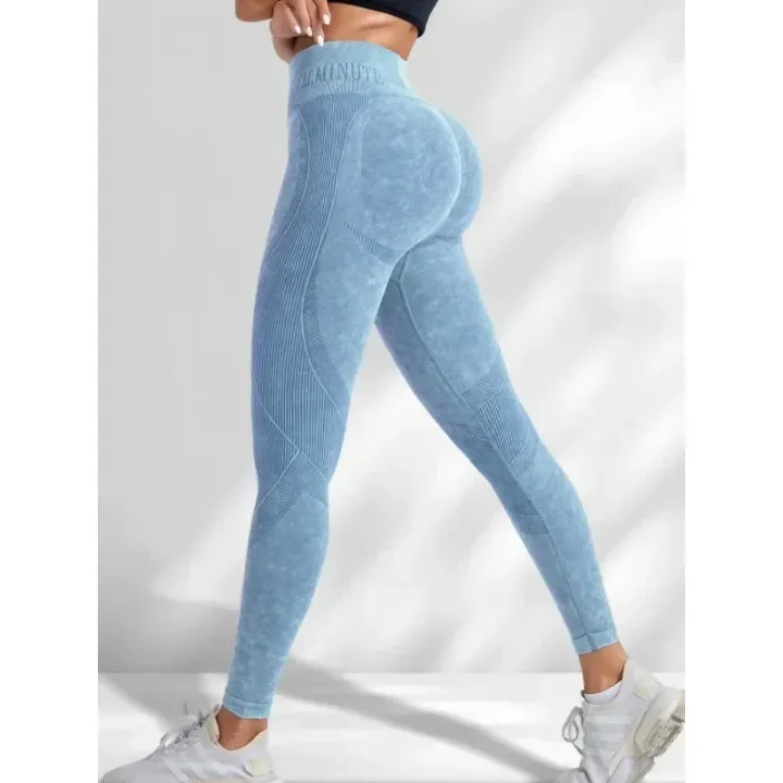 Women%20Seamless%20Gym%20High%20Waist%20Yoga%20Pants%20Hip%20Lifting%20Outdoor%20Sports%20Tight%20Waist%20Letter%20Sand%20Washed%20Pants%20Exercise%20Yoga%20Leggings%20-%20Image%204