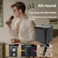 20W Powerful Wireless Portable Dual Microphone Bluetooth Sound Outdoor Family Party Karaoke Subwoofer Boom Box with 2 Microphone. 