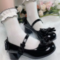 Women's Lolita-Style Mary Jane Shoes, Round Toe Bow Patent Leather Pumps, Suitable for Daily, Cosplay,and Sweet Outfits..