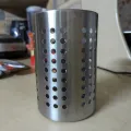 IKEA ORDNING Stainless Steel Large 7" Kitchen Utensil Caddy Cooking Tools Holder ( Used Good Condition). 