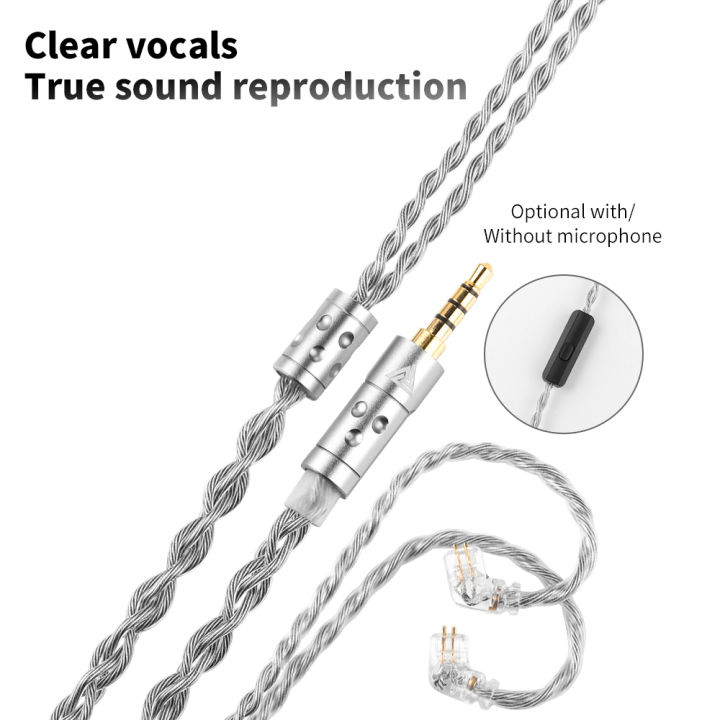 QKZ%20T7%20336%20Core%20Silver-Plated%20Earphone%20Upgrade%20Cable%20HiFi%204-Strand%20%203.5MM/2Pin%20Eearphone%20Cable%20for%20QKZ%20ZXN%20HBB%20ZXT%20VK4%20EDX%20-%20Image%207