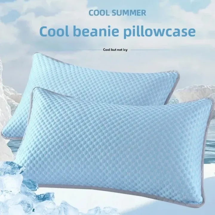 Summer%20Cooling%20Pillowcase%20Solid%20Color%20Ice%20Bean%20Bean%20Pillowcase%20Cool%20Feeling%20Air%20Conditioning%20Cover%20Washable%20%20(No%20Pillow)%2048x74cm%20-%20Image%202