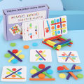 3D Puzzle Two-person Interactive Desktop Game Tangram Math Toys Building Blocks Board Color Shape For Kids . 