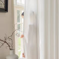 84 inches Long Chiffon White Sheer Curtain Rod Pocket Soft Silky Texture Sheer Window Drapes 1pc. 