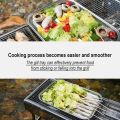 Square Perforated Barbecue Plate Basket Tool Stainless Steel Grill Pan Tray Plate Grilling Household Baking Outdoor Barbecue. 