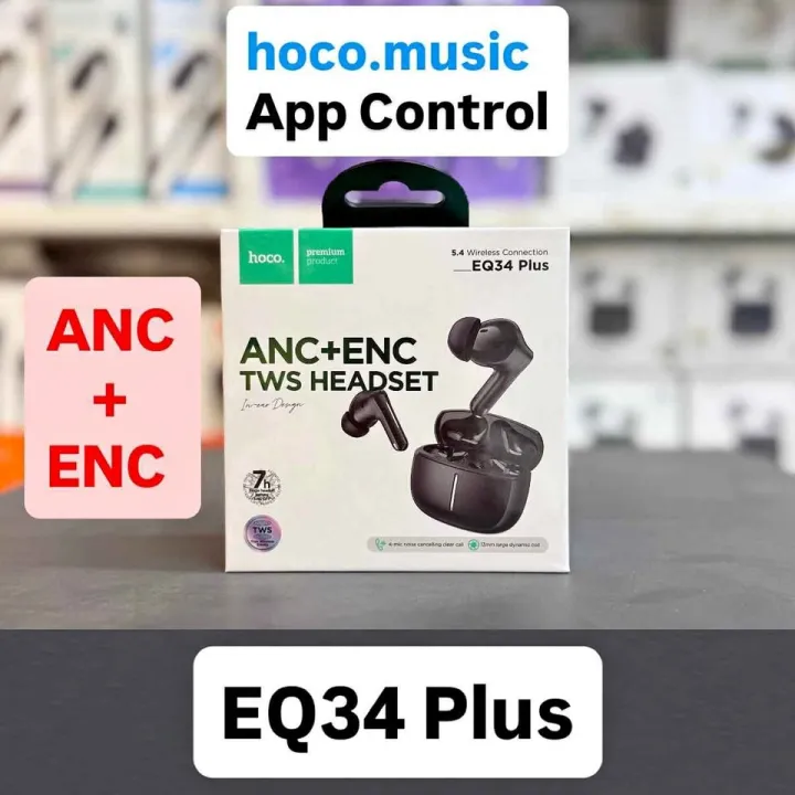 Hoco%20EQ34%20Plus%20True%20Wireless%20ANC+ENC%20Noise%20Reduction%20App%20Control%20Bluetooth%20Earphone(Black)%20-%20Image%205