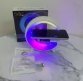 G speaker multifunctional 4 in 1 RGB lights desk lamp wireless charging and clock alarm rechargeable gaming setup decoration speaker full running item Abs plastic hi -fi quality performance amplifier desktop speaker. 