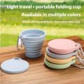 Outdoors Silicone Folding Cup with Hanging Hole Creative Water Cup Travel Portable Washing Cup Fashion Travel Silicone Cup. 